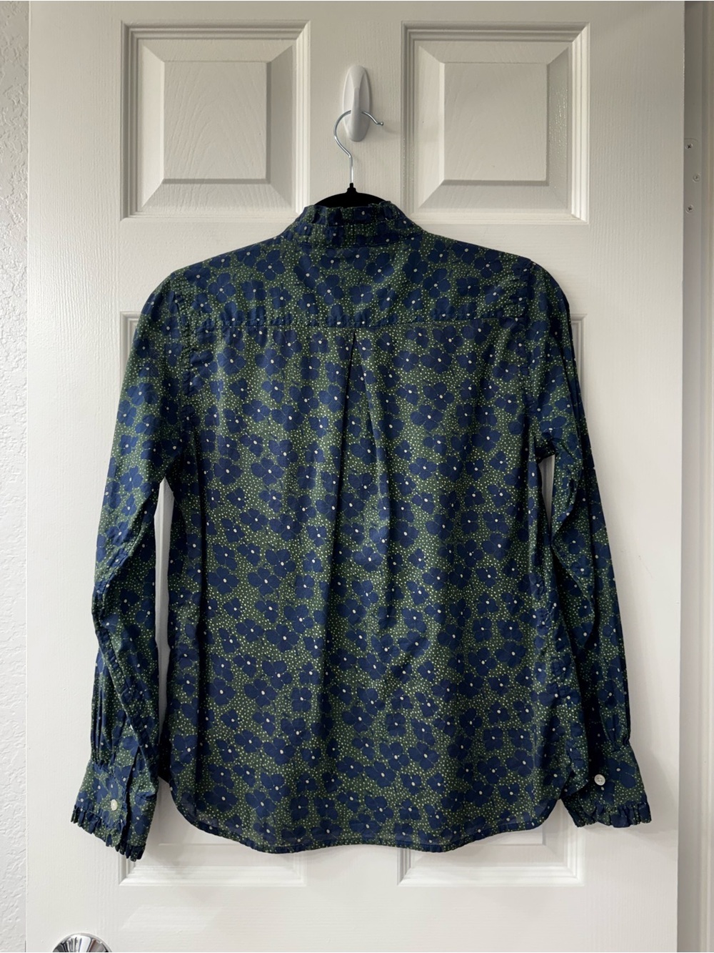 Birds Of Paradis By Travota Floral Blouse in Navy Fleur Sz XS - Picture 8 of 11